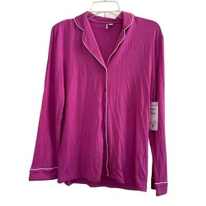 Nordstrom Purple Orchid Tencel Pajama Top Sleepwear Long Sleeve S NWT